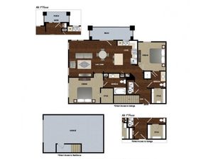 Two bedroom, two bath, kitchen , pantry, coat closet, living room, dinning room, two walk in closets, linen closet and patio. with attached garage.
