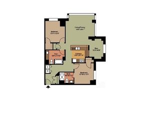 Two Bedroom 2 Bathroom with Dining area