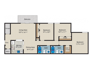 Foundry Centre Apartments (Closed) - Three Bedroom