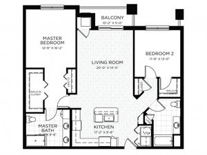 2 Bed 2 Bath Floor Plan Ferndale