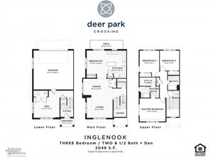 3 Bed 2.5 Bath Floor Plan Inglenook