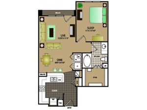 One bedroom one bathroom, kitchen, kitchen pantry, dining room, living room, laundry room , one closet and patio.