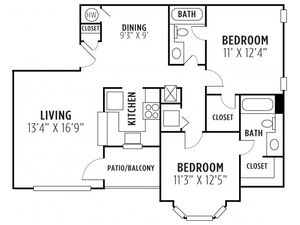 Two Bedroom Two Bath Apartment Lithia Springs GA