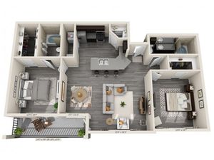Two Bedrooms/Two Bathrooms