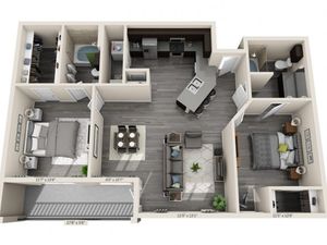 Two Bedrooms/Two Bathrooms