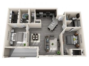 Two Bedrooms/Two Bathrooms