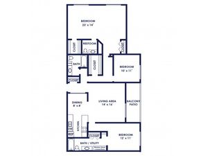 Three bedroom two bath