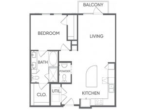 One Bedroom/One and a half Bathroom