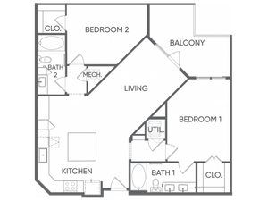 Two Bedrooms/Two Bathrooms