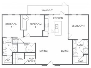 Three Bedrooms/Three Bathrooms