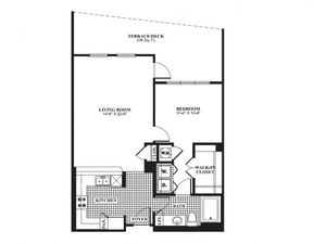 One bedroom, one bathroom, kitchen, living room, pantry , coat closet, walk in closet, laundry room, utility room and patio.