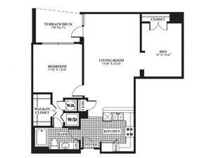 One bedroom, one bathroom, kitchen, living room, pantry , coat closet, walk in closet, laundry room, utility room and patio.