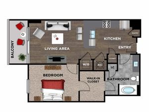 Element Music Row (Moved to RC) - 1 BR / 1 BA - A1