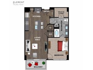 Element Music Row (Moved to RC) - 1 BR / 1 BA - K1, K1A