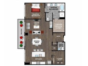 Element Music Row (Moved to RC) - 1 BR / 1.5 BTH - P05