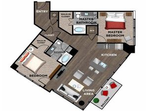 Element Music Row (Moved to RC) - 2 BR / 2 BA - D2