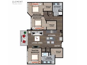 Element Music Row (Moved to RC) - 3 BR / 2 BA - A3
