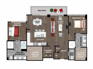 Element Music Row (Moved to RC) - 2 BR / 2.5 BTH - P02