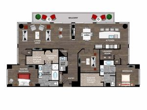 Element Music Row (Moved to RC) - 2 BR / 2.5 BTH, Den - P09