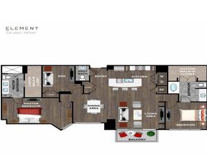 Element Music Row (Moved to RC) - 2 BR / 2.5 BTH, Den - P10