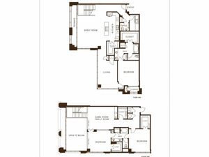 Three bedroom, two and a half bathroom, terrace, living room, dining room, kitchen, three walk in closet, laundry room, utility closet, coat closet, and pantry. 3095 square feet C1 floor plan.