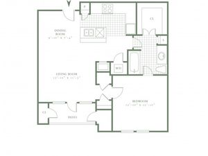 One Bedroom/One Bath - 722sf