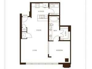 One bedroom, one bathroom, kitchen, living room, pantry , coat closet, walk in closet, laundry room, utility room