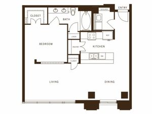 One bedroom, one bathroom, kitchen, living room, pantry , coat closet, walk in closet, laundry room, utility room