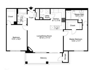 Two Bedroom Two Bathroom Floor Plan Express