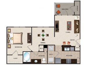 The Grove at Waterford Crossing (Moved to RC) - Apricot - 1 BR / 1 BA