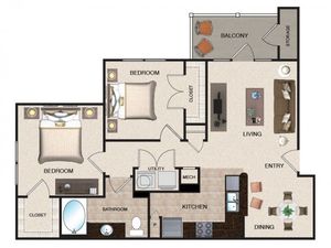 The Grove at Waterford Crossing (Moved to RC) - Banyan - 2 BR / 1 BA