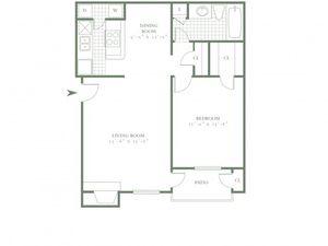 One Bedroom/One Bath - 731sf