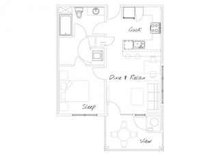 Watermark on Mainstreet (Closed) - 1 bed/ 1 bath 1a
