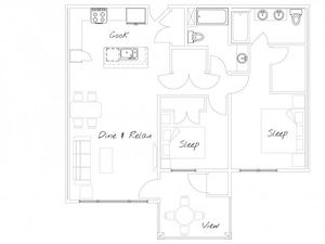 Watermark on Mainstreet (Closed) - 2 bed/ 2 bath 2f1