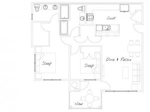 Watermark on Mainstreet (Closed) - 2 bed/ 2 bath 2f2