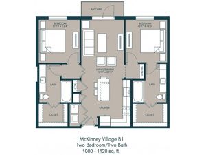 McKinney TX Apartments | Floor Plan 2