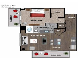 Element Music Row (Moved to RC) - 1 BR / 1 BA - C1