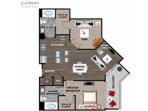 Element Music Row (Moved to RC) - 2 BR / 2 BA - A2