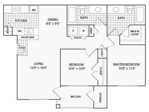 The Parkways on Prairie Creek Apartment Homes - 2BR 2 BA
