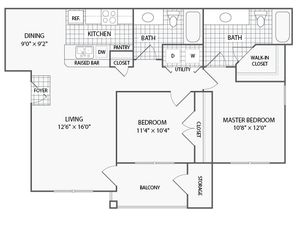 The Parkways on Prairie Creek Apartment Homes - 2 BR 2 BA