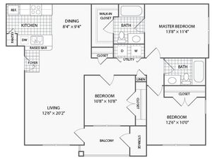 The Parkways on Prairie Creek Apartment Homes - 3 BR 2 BA