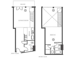 The Lofts at Mockingbird Station (Closed) - 1 Bed 1.5 Bath Penthouse
