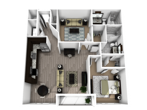 Central Station (Moved to RC) - Underground- 1 BR / 2 BA, Den
