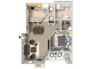 Dunwoody Courtyards - 1 Bed 1 Bath, Sunroom A6