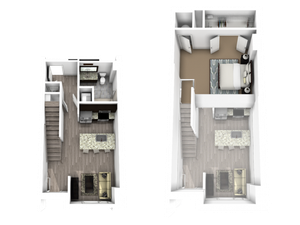 Central Station (Moved to RC) - Atlantic - 1 BR/1 BA, Townhome
