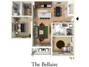 Two Bedroom Two Bath l Bellaire Layout l High Ridge Landing
