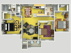 3 Bedroom 2 Bathroom w/ Balcony