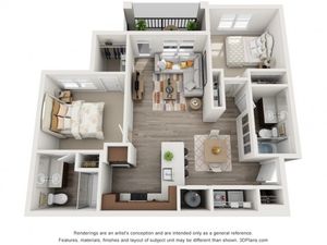 Verona 931 Square Feet Two Bedroom | Two Bathroom
