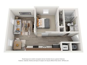Lucca 574 Square Feet One Bedroom Studio