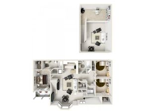 Mansions at Delmar (Closed) - Floorplan F w/Loft